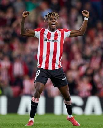 Athletic Club v RCD Mallorca - LaLiga EA Sports Nico Williams of Athletic Club celebrates after scoring the team s first goal during the LaLiga EA Sports match between Athletic Club and RCD Mallorca at San Mames on March 9, 2025, in Bilbao, Spain. Bilbao San Mames Basque Country Spain RL_ATHvRCDM_000091 Copyright: xRicardoxLarreinax