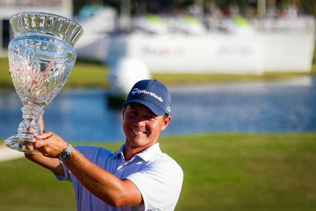 Puerto Rico Open 2025 - Final Round Karl Vilips of Australia poses with the winner s trophy after winning the Puerto Rico Open 2025 at Grand Reserve Golf Club on March 09, 2025 in Rio Grande, Puerto Rico. San Juan Puerto Rico  Copyright: xEdgardoxMedinax originalFilename:medinamillan-notitle250309_npbeD.jpg