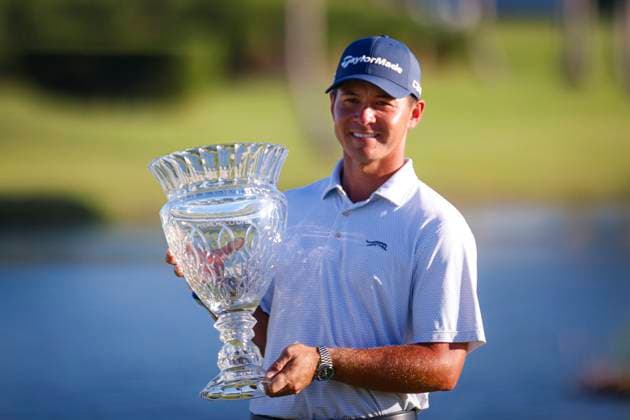 Puerto Rico Open 2025 - Final Round Karl Vilips of Australia poses with the winner s trophy after winning the Puerto Rico Open 2025 at Grand Reserve Golf Club on March 09, 2025 in Rio Grande, Puerto Rico. San Juan Puerto Rico  Copyright: xEdgardoxMedinax originalFilename:medinamillan-notitle250309_npRLr.jpg