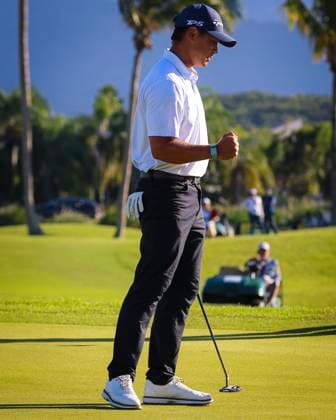 Puerto Rico Open 2025 - Final Round Karl Vilips of Australia plays a shot on the fourth hole during the final round of the Puerto Rico Open 2025 at Grand Reserve Golf Club on March 09, 2025 in Rio Grande, Puerto Rico. San Juan Puerto Rico  Copyright: xEdgardoxMedinax originalFilename:medinamillan-notitle250309_npW74.jpg