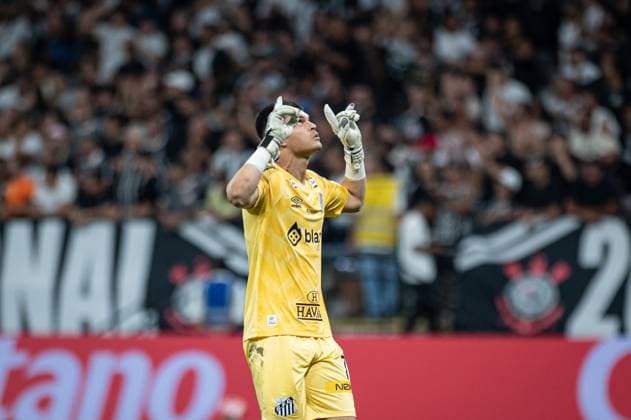 Match between Corinthians and Santos for the semi-final of the Sao Paulo championship Sao paulo (sp), 03 09 2025 - paulistao corinthians vs santos - goalkeeper gabriel brazao celebrates in the match between corinthians and santos, for the semi-final of the paulista championship, on the night of this sunday, march 9, 2025, at neo Quimica arena, in sao paulo-sp. (Foto: Ronaldo Barreto Thenews2 imago images) SPO  Copyright: xRONALDOxBARRETOx