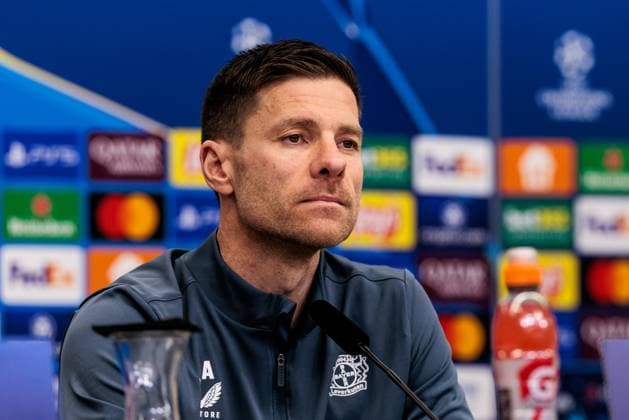 UEFA Champions League, Press conference Bayer 04 Leverkusen 10 03 2025 Xabi Alonso Head coach Bayer 04 Leverkusen during the press conference UEFA Champions League Round of 16 second leg, Press conference Bayer 04 Leverkusen before the match against FC Bayern Munich Leverkusen, BayArena on 10 03 2025 Copyright: xBEAUTIFULxSPORTS Wunderlx