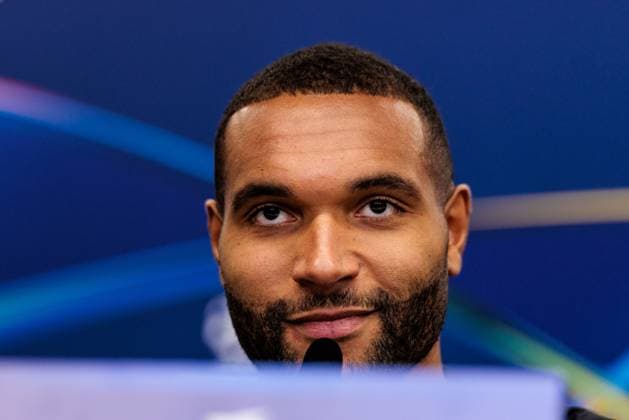 UEFA Champions League, Press conference Bayer 04 Leverkusen 10 03 2025 Jonathan Tah Bayer 04 Leverkusen, 4 smiles during the press conference UEFA Champions League Round of 16 second leg, Press conference Bayer 04 Leverkusen before the match against FC Bayern Munich Leverkusen, BayArena on 10 03 2025 Copyright: xBEAUTIFULxSPORTS Wunderlx