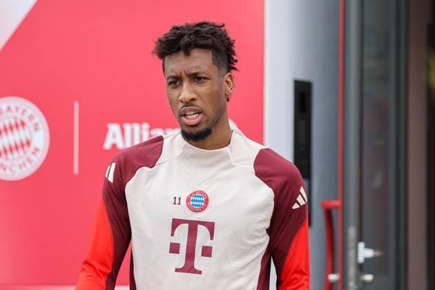 Kingsley Coman FC Bayern Muenchen, 11 , GER, Final training, FC Bayern Muenchen, Football, UEFA Champions League, Round of 16 second leg, 2024 2025 season, 10 03 2025, GER, Final training, FC Bayern Muenchen, Football, UEFA Champions League, Round of 16 second leg, 2024 2025 season, 10 03 2025 Muenchen Copyright: xEibner-Pressefoto JennixMaulx EP_JML
