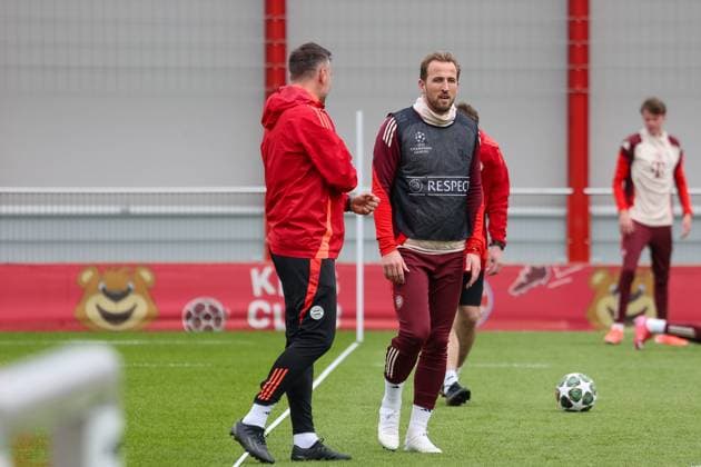Harry Kane FC Bayern Muenchen, 09 , GER, Final training, FC Bayern Muenchen, Football, UEFA Champions League, Round of 16 second leg, 2024 2025 season, 10 03 2025, GER, Final training, FC Bayern Muenchen, Football, UEFA Champions League, Round of 16 second leg, 2024 2025 season, 10 03 2025 Muenchen Copyright: xEibner-Pressefoto JennixMaulx EP_JML