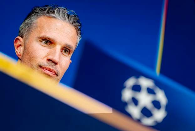 Pressconference Robin van Persie and Timon Wellenreuther of Feyenoord at the San Siro stadium for the UEFA Champions League season 2024 2025 in MILAN, Italy on 10 march 2025, photo by Marcel van Dorst EYE4images DeFodi Images
