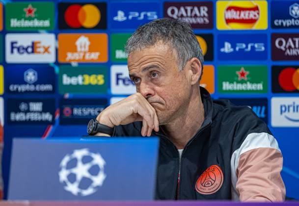 Football - UEFA Champions League - Round of 16 2nd Leg - Liverpool FC v Paris Saint-Germain - MD-1 LIVERPOOL, ENGLAND - Monday, March 10, 2025: Paris Saint-Germain s head coach Luis Enrique during a press conference, PK, Pressekonferenz at Anfield ahead of the UEFA Champions League Round of 16 2nd Leg match between Liverpool FC and Paris Saint-Germain. (Photo by David Rawcliffe Propaganda) LIVERPOOL Anfield MERSEYSIDE ENGLAND  Copyright: xDavidxRawcliffex P2025-03-10-Liverpool_PSG_MD-1-43