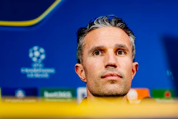 Pressconference Robin van Persie and Timon Wellenreuther of Feyenoord at the San Siro stadium for the UEFA Champions League season 2024 2025 in MILAN, Italy on 10 march 2025, photo by Marcel van Dorst EYE4images DeFodi Images