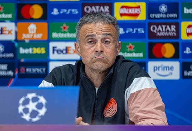 Football - UEFA Champions League - Round of 16 2nd Leg - Liverpool FC v Paris Saint-Germain - MD-1 LIVERPOOL, ENGLAND - Monday, March 10, 2025: Paris Saint-Germain s head coach Luis Enrique during a press conference, PK, Pressekonferenz at Anfield ahead of the UEFA Champions League Round of 16 2nd Leg match between Liverpool FC and Paris Saint-Germain. (Photo by David Rawcliffe Propaganda) LIVERPOOL Anfield MERSEYSIDE ENGLAND  Copyright: xDavidxRawcliffex P2025-03-10-Liverpool_PSG_MD-1-51