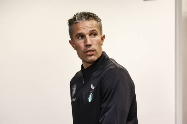 MILAN - Feyenoord coach Robin van Persie during the press conference, PK, Pressekonferenz at the San Siro stadium ahead of the return match in the Champions League eighth finals against Internazionale. ANP MAURICE VAN STEEN netherlands out - belgium out Milaan xVIxxIVx 522061233 originalFilename: 0806997275st.jpg