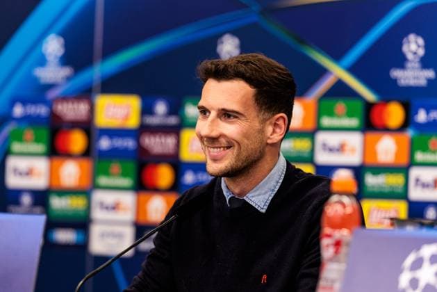 UEFA Champions League, press conference FC Bayern Munich 10 03 2025 Leon Goretzka FC Bayern Munich, 8 smiles during the press conference UEFA Champions League round of 16 second leg, press conference FC Bayern Munich before the match against FC Bayern Munich Leverkusen, BayArena on 10 03 2025 Copyright: xBEAUTIFULxSPORTS Wunderlx