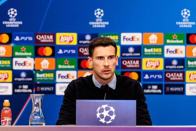 UEFA Champions League, Press conference FC Bayern Munich 10 03 2025 Leon Goretzka FC Bayern Munich, 8 during the press conference UEFA Champions League round of 16 second leg, Press conference FC Bayern Munich before the match against FC Bayern Munich Leverkusen, BayArena on 10 03 2025 Copyright: xBEAUTIFULxSPORTS Wunderlx