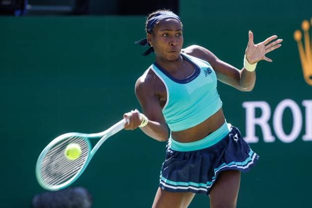 March 10, 2025: Coco Gauff (USA) in action against Maria Sakkari (GRE) during their round 3 match at the BNP Paribas Open on March 10, 2025, held at the Indian Wells Tennis Garden in Indian Wells, California. Indian Wells USA - ZUMAc04_ 20250310_zma_c04_103 Copyright: xMalxTaamx