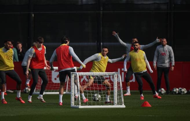 Liverpool Champions League Training 10.3.2025. Liverpool Champions League Training, Axa Training Centre, Liverpool. Trent Alexander-Arnold.  Copyright: xBradleyxOrmesherx NINTCHDBPICT000978802094