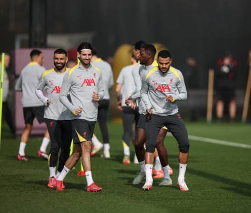 Liverpool Champions League Training 10.3.2025. Liverpool Champions League Training, Axa Training Centre, Liverpool Cody Gakpo.  Copyright: xBradleyxOrmesherx NINTCHDBPICT000978802047