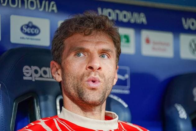 Soccer Bundesliga, Season 2024 2025, FC Bayern Munich Thomas Müller FC Bayern Munich, 25 Thomas Muller FC Bayern Munich Archive Copyright: xJOERANxSTEIINSIEKx