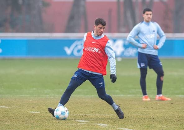 Soccer, Men, Season 2024 25, 2 Bundesliga, Hertha BSC, Training, Diego Demme Hertha BSC , 11 03 2025, Copyright: xSebastianxRäppold MatthiasxKochx
