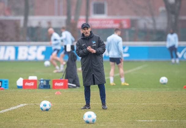 Soccer, Men, Season 2024 25, 2 Bundesliga, Hertha BSC, Training, Coach Stefan Leitl Hertha BSC , 11 03 2025, Copyright: xSebastianxRäppold MatthiasxKochx