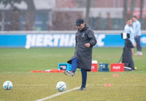 Soccer, Men, Season 2024 25, 2 Bundesliga, Hertha BSC, Training, Coach Stefan Leitl Hertha BSC , 11 03 2025, Copyright: xSebastianxRäppold MatthiasxKochx