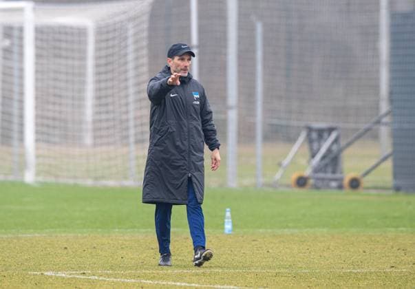 Soccer, Men, Season 2024 25, 2 Bundesliga, Hertha BSC, Training, Coach Stefan Leitl Hertha BSC , 11 03 2025, Copyright: xSebastianxRäppold MatthiasxKochx