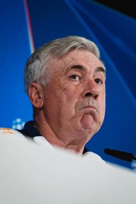 UEFA Champions League 2024 25 Round of 16 Second Leg: Real Madrid CF Training Session and press conference, PK, Pressekonferenz Carlo Ancelotti, head coach of Real Madrid CF, speaks during the press conference during the UEFA Champions League 2024 25 League Round of 16 Second Leg Training Session And Press Conference at Ciudad Real Madrid on March 03, 2025 in Madrid, Spain. Valdebebas Ciudad Real Madrid Madrid Spain Copyright: xAlbertoxGardinx AGardin_20250311_Football_Champions_Real_PC_27