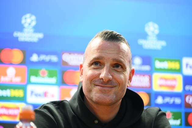 Aston Villa v Club Brugge - UEFA Champions League Media Activities 11 03 2025 BIRMINGHAM, ENGLAND - MARCH 11 : Hayen Nicky head coach of Club Brugge talking to the press during a press conference, PK, Pressekonferenz ahead of the UEFA Champions League 2024 25 round of 16 match second leg between Aston Villa and Club Brugge on March 11, 2025 in Birmingham, England, 11 03 2025 Birmingham England  Copyright: xVincentxKalutx
