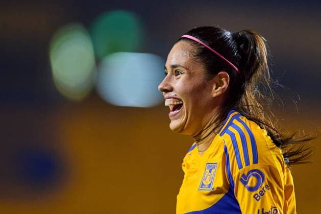 RECORD DATE NOT STATED Liga MX Femenil Clausura 2025 Tigres UANL vs Guadalajara Lizbeth Ovalle celebrates her goal 1-0 of Tigres during the 10th round match between Tigres UANL and Guadalajara as part of the Torneo Clausura 2025, Liga MX Femenil at Universitario Stadium on March 03, 2025 in Monterrey, Nuevo Leon, Mexico. MONTERREY NUEVO LEON MEXICO  Copyright: xJONATHANxDUENASx 20250303203905_LMXF_C25_UANL_GDL_OVALLE95