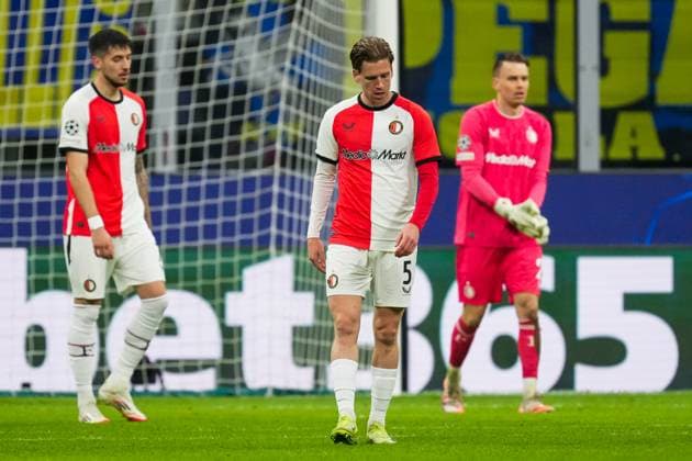 UEFA Champions League: FC Internationale Milan v Feyenoord Milan - Gijs Smal of Feyenoord during the 2nd leg of the round of 16 of new format of the Champions League 2024 2025. The match is set between FC Internationale Milan and Feyenoord at Giuseppe Meazza San Siro on 11 March 2025 in Milan, Italy. Copyright: xYannickxVerhoevenx