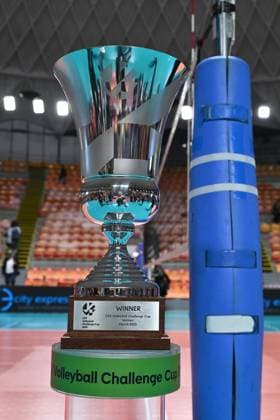 The Trophy during the CEV Challenge Cup Final 2st Leg match between SMI Roma Volley and Reale Mutua Fenera Chieri 76 on March 11, 2025 at Palazzetto dello in Rome, Italy.  Copyright: xDomenicoxCippitelli IPAxSportx xipa-agency.netx xx IPA_55220327 IPA_Agency_IPA55220327