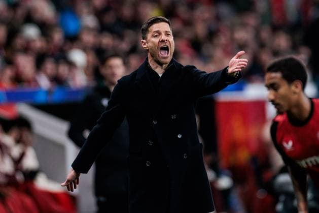 UEFA Champions League, Bayer 04 Leverkusen FC Bayern Munich 11 03 2025 Xabi Alonso head coach Bayer 04 Leverkusen yells and gesticulates UEFA Champions League round of 16 second leg, Bayer 04 Leverkusen FC Bayern Munich Leverkusen, BayArena on 11 03 2025 Copyright: xBEAUTIFULxSPORTS Wunderlx