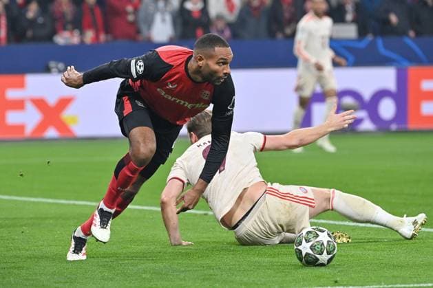 11 03 2025, xjrdrx, Football UEFA Champions League, Bayer 04 Leverkusen Bayern Munich v l Jonathan Tah Leverkusen, 4 DFL DFB REGULATIONS PROHIBIT ANY USE OF PHOTOGRAPHS as IMAGE SEQUENCES and or QUASI VIDEO Leverkusen