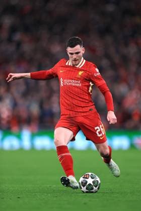 Fußball UEFA Champions League Achtelfinale Liverpool gegen Paris Saint Germain 11. März 2025 UEFA Champions League Achtelfinale Liverpool gegen Paris Saint Germain Andrew Robertson von Liverpool Foto Simon Stacpoole Abseits Liverpool UK  Copyright: xSimonxStacpoolexOffside