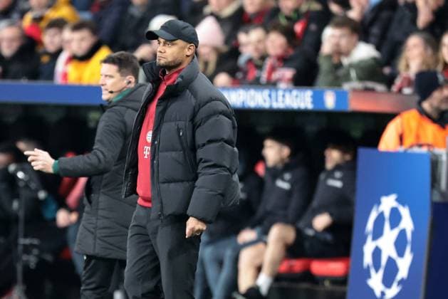 Head coach Vincent Kompany FC Bayern Munich in the round of 16 second leg of the 2024 UEFA Champions League season 25 Bayer Leverkusen FC Bayern Munich Copyright Thomas Pakusch Copyright: Thomas Pakusch