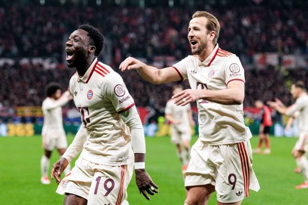 UEFA Champions League, Bayer 04 Leverkusen FC Bayern Munich 11 03 2025 Alphonso Davies FC Bayern Munich, 19 Harry Kane FC Bayern Munich, 9 UEFA Champions League round of 16 second leg, Bayer 04 Leverkusen FC Bayern Munich Leverkusen, BayArena on 11 03 2025 Copyright: xBEAUTIFULxSPORTS Wunderlx