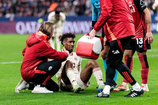UEFA Champions League, Bayer 04 Leverkusen FC Bayern Munich 11 03 2025 Kingsley Coman FC Bayern Munich, 11 must be treated and substituted UEFA Champions League round of 16 second leg, Bayer 04 Leverkusen FC Bayern Munich Leverkusen, BayArena on 11 03 2025 Copyright: xBEAUTIFULxSPORTS Wunderlx