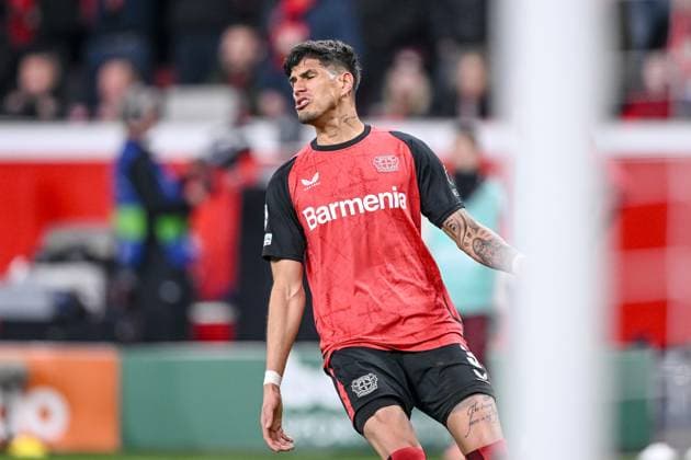 Leverkusen, Germany, 11 03 2025 Piero Hincapie Bayer 04 Leverkusen looks dejected during the UEFA Champions League 2024 25 Round of 16 Second Leg match between Bayer 04 Leverkusen and FC Bayern München at BayArena on March 11, 2025 in Leverkusen, Germany Photo by Harry Langer DeFodi Images