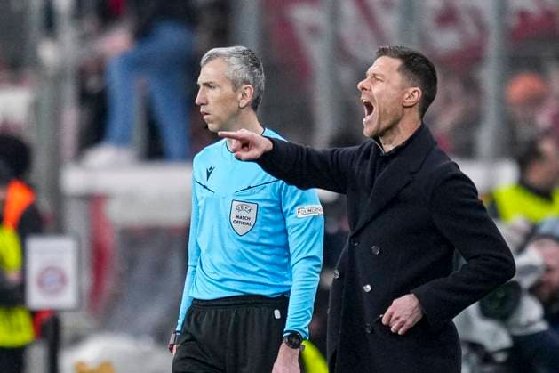 LEVERKUSEN, GERMANY - MARCH 11: Bayer 04 Leverkusen head coach Xabi Alonso during the UEFA Champions League 2024 25 UEFA Champions League 2024 25 Round of 16 second leg match between Bayer 04 Leverkusen and FC Bayern MÃ¼nchen at the BayArena on March 11, 2025 in Leverkusen, Germany. (Photo by Rene Nijhuis) SPO  Copyright: xRenexNijhuis