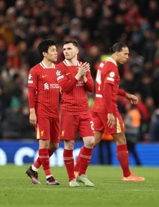 Andrew Robertson of Liverpool Liverpool v Paris Saint-Germain, UEFA Champions League, Round of 16, Second Leg, Football, Anfield, Liverpool, UK - 11 Mar 2025 EDITORIAL USE ONLY No use with unauthorised audio, video, data, fixture lists, club league logos or live services. Online in-match use limited to 120 images, no video emulation. No use in betting, games or single club league player publications. Copyright: xRyanxBrowne Shutterstockx 15188180ef