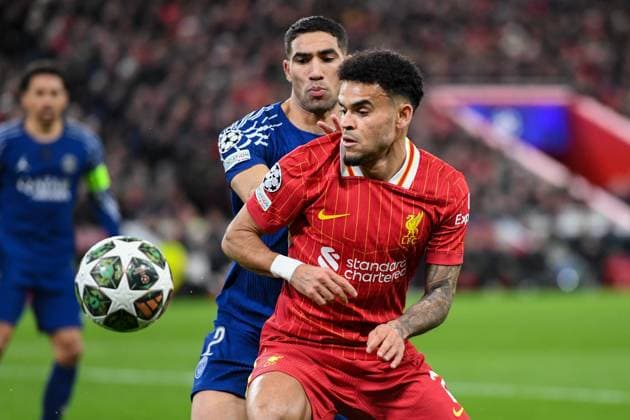 Liverpool v Paris Saint-Germain UEFA Champions League Luis Diaz of Liverpool during the UEFA Champions League Round of 16 Second Leg match at Anfield, Liverpool UK Newspapers OUT Copyright: xKarlxVallantinex FIL-21566-0039