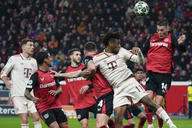 Football, UEFA Champions League 2024 2025,Round of 16 , Round 2 of 2, Bayer 04 Leverkusen FC Bayern München 11 03 2025 Bayarena Leverkusen, Goal tried Patrick Schick Bayer 04 Leverkusen, Action, Single image,