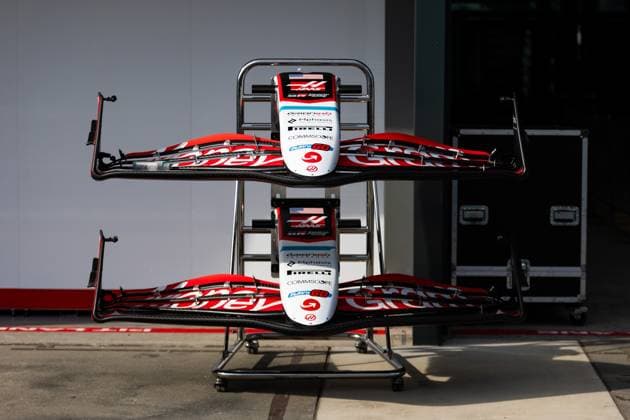F1 - AUSTRALIAN GRAND PRIX 2025 Haas F1 Team front wing during the Formula 1 Louis Vuitton Australian Grand Prix 2025, 1st round of the 2025 FIA Formula One World Championship, WM, Weltmeisterschaft from March 14 to 16, 2025 on the Albert Park Grand Prix Circuit, in Melbourne, Australia - MelbourneAustralia  Copyright: xJoaoxFilipex