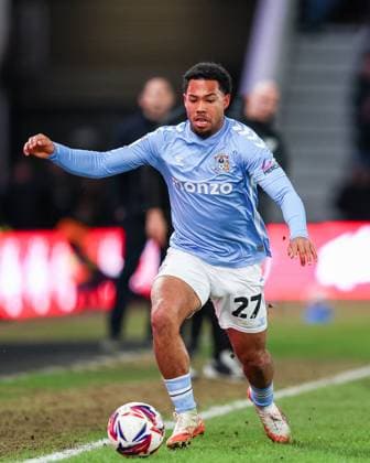 Derby County FC v Coventry City FC - Sky Bet Championship 27, Milan van Ewijk of Coventry City is in action with the ball during the Sky Bet Championship match between Derby County and Coventry City at Pride Park in Derby, England, on March 11, 2025. Derby Derbyshire United Kingdom  Copyright: xMIxNewsx originalFilename:fletcher-derbycou250311_npPvT.jpg