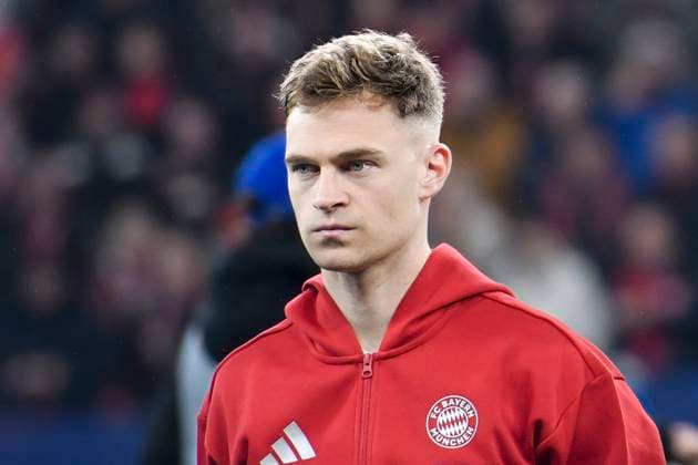 Joshua Kimmich Muenchen 6 Portrait, half portrait, picture, single, picture, single, solo, alone, 11 03 2025 Soccer Champions League, Bayer Leverkusen vs FC Bayern Muenchen, BayArena, Leverkusen, Copyright: xpepphotox xHorstxMauelshagenx pep00321, pep_20250311_hm_13832