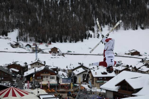 (250312) -- LIVIGNO, March 12, 2025 -- Perrine Laffont of France competes during the final of women s dual moguls at FIS Freestyle Skiing World Cup 2025 at Livigno Aerials & Moguls Park in Italy, March 12, 2025. ) (SP)ITALY-LIVIGNO-FREESTYLE SKIING-WORLD CUP-DUAL MOGULS-WOMEN LixJing 