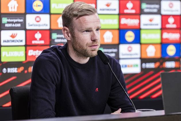 FRANKFURT, 12-03-2025. Deutsche Bank Park. 8th final Europa Leaguefootball, season, 2024 2025. press conference, PK, Pressekonferenz Ajax. Ajax player Davy Klaassen. Press conference Ajax  x28283944x Copyright:
