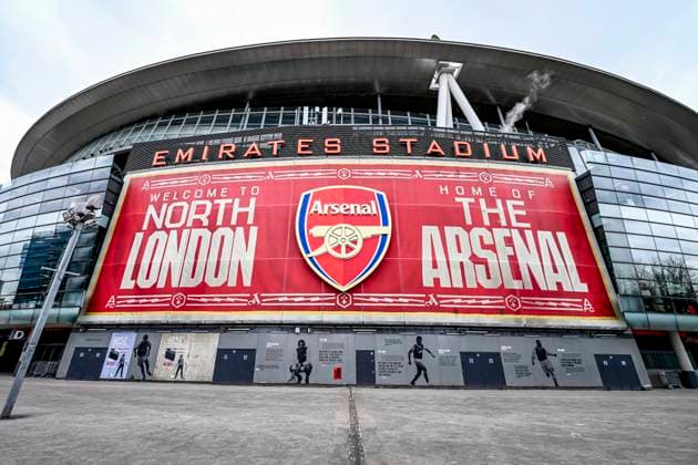 Outside overview of the Emirates Stadium, during the match Arsenal PSV at the Emirates Stadium for the UEFA Champions League Round of 16 2st leg season 2024 2025 season 2024 2025 in LONDON, England on 12 march 2025, photo by Stefan Koops EYE4images DeFodi Images
