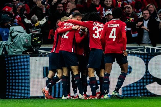 UEFA Champions League, LOSC Lille Borussia Dortmund 12 03 2025 Jonathan David LOSC Lille, 9 UEFA Champions League round of 16 second leg, LOSC Lille Borussia Dortmund Lille, Stade Pierre Mauroy on 12 03 2025 Copyright: xBEAUTIFULxSPORTS Wunderlx