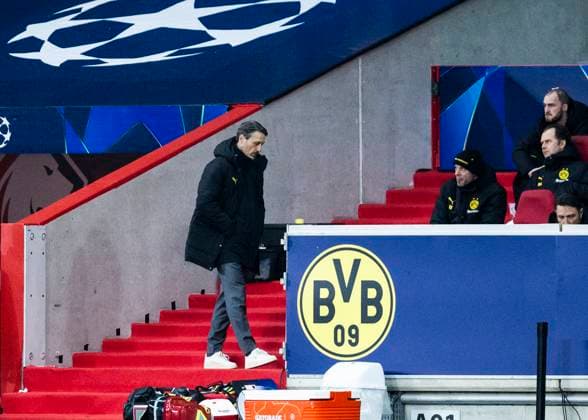 Lille, Stade Pierre Mauroy, 12 03 2025 Head coach Niko Kovac of Dortmund looks disappointed during the match of the Championsleague Round 16 between Lille OSC v Borussia Dortmund