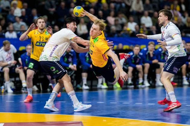 Bilder des Jahres 2025, Sport 03 März Sport Themen der Woche KW11 Sport Bilder des Tages 250312 Eric Johansson of Sweden during the EHF Euro Cup handball match between Sweden and Norway on March 12, 2025 in Stockholm. Photo: Joel Marklund BILDBYRAN kod JM EW0505 handball handboll handball ehf euro cup sweden norge norway bbeng sverige *** 250312 Eric Johansson of Sweden during the EHF Euro Cup handball match between Sweden and Norway on March 12, 2025 in Stockholm Photo Joel Marklund BILDBYRAN kod JM EW0505 handball handball handball ehf euro cup sweden norway bbeng sverige  Copyright: JOELxMARKLUND BB250312JM025