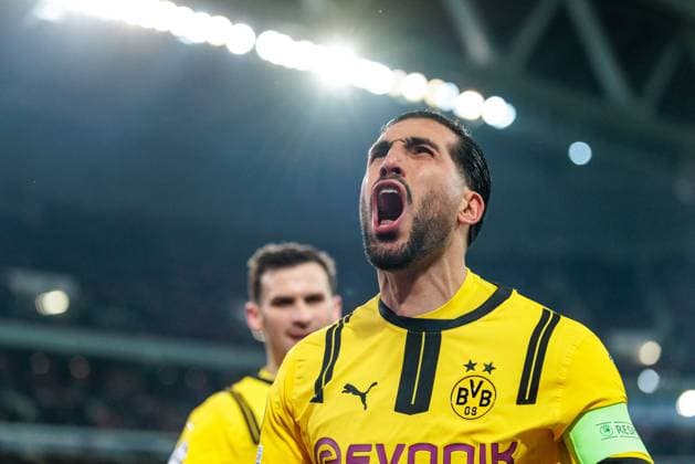 UEFA Champions League, LOSC Lille Borussia Dortmund 12 03 2025 Celebration for 1 1 by Emre Can Borussia Dortmund, 23 after penalty UEFA Champions League round of 16 second leg, LOSC Lille Borussia Dortmund Lille, Stade Pierre Mauroy on 12 03 2025 Copyright: xBEAUTIFULxSPORTS Wunderlx